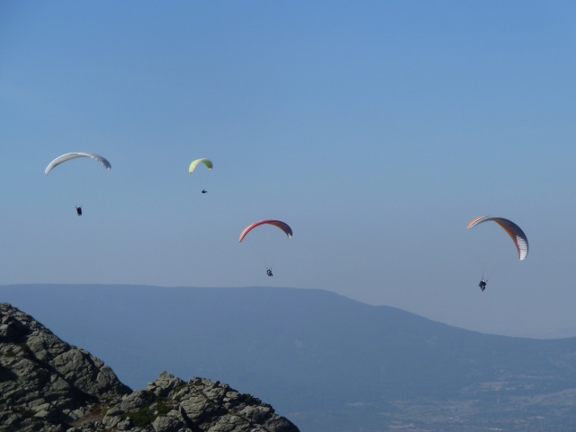  Paragliders in the sky 